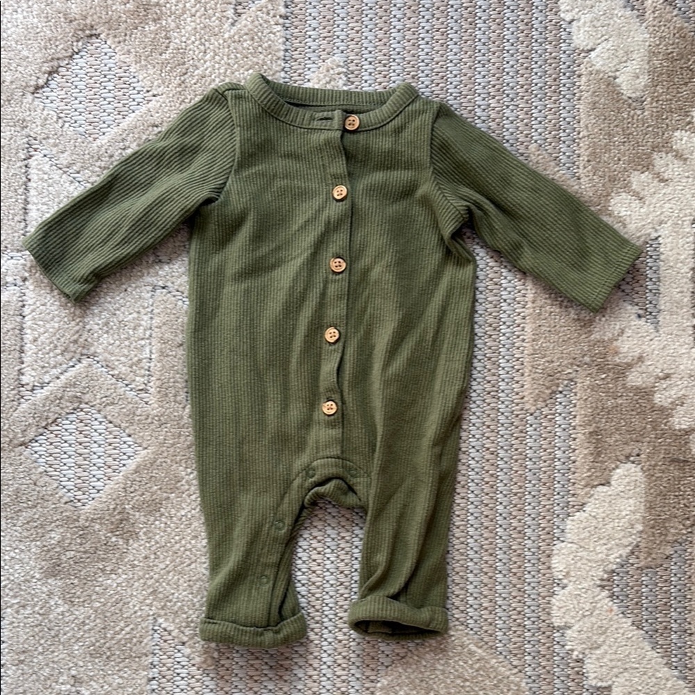 Cat & Jack Green One Piece with Long Sleeves - Size 3 to 6 months